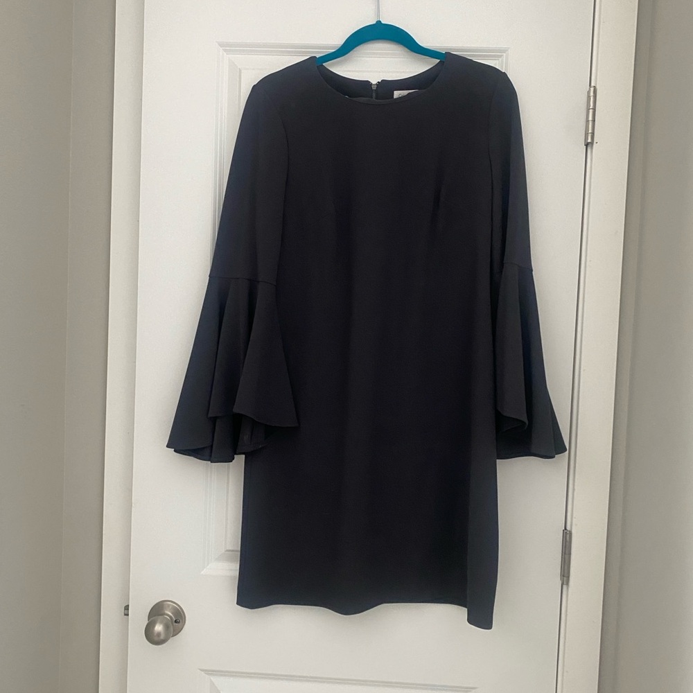 Calvin Klein Dark Gray Bell Sleeve Dress